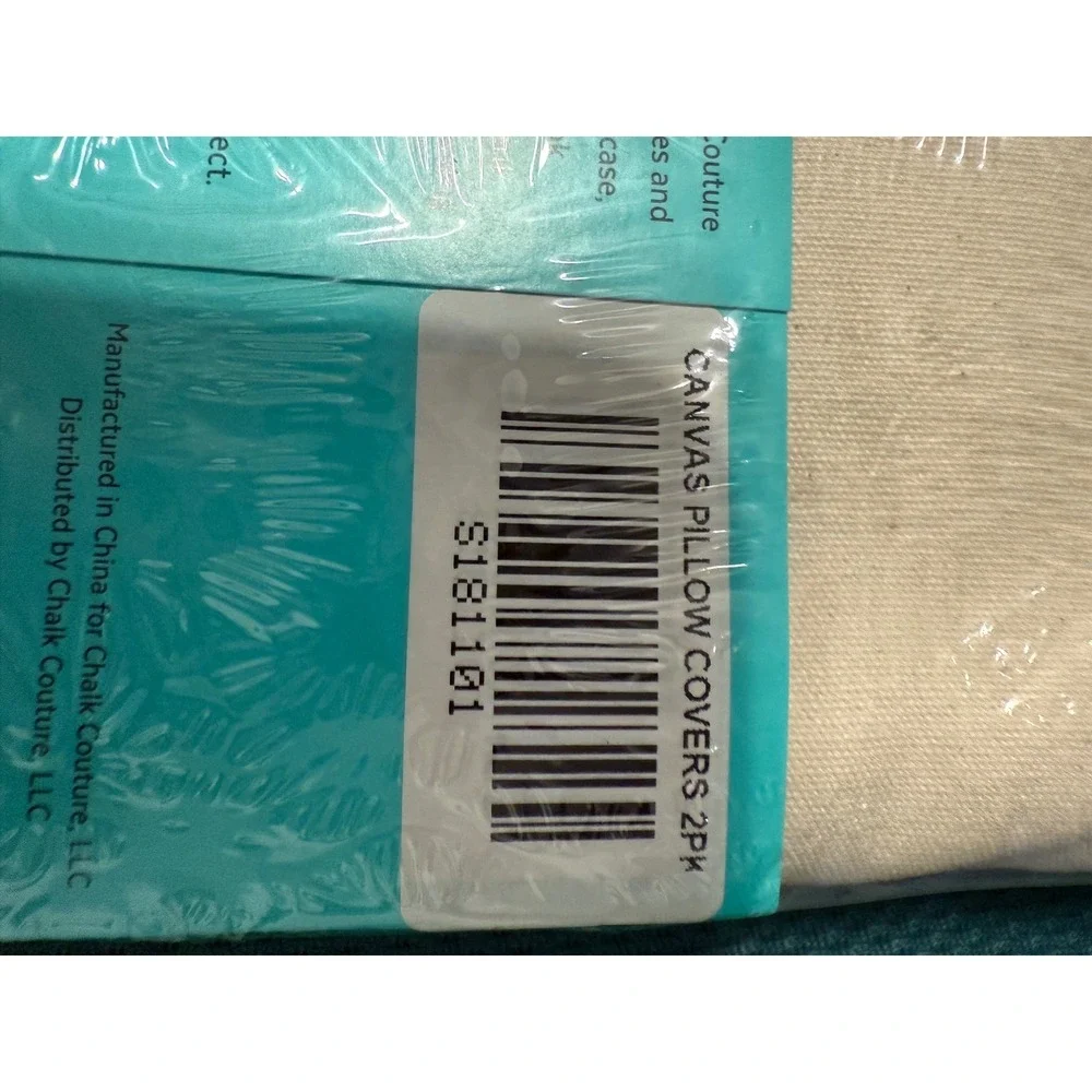 Chalk Couture Decorative Square Pillow Case Covers Set of 2 17.5